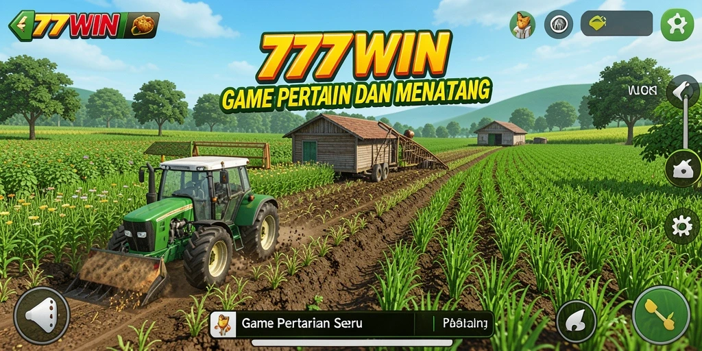 Tampilan gameplay menampilkan aktivitas pertanian yang menarik dan interaktif.