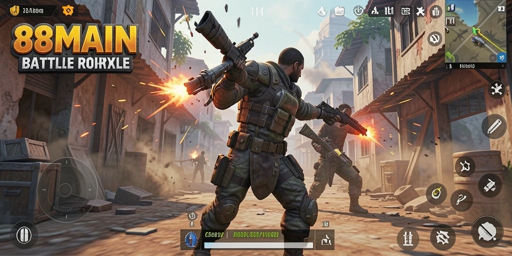Gameplay menegangkan dalam 88MAIN dengan pertempuran seru.