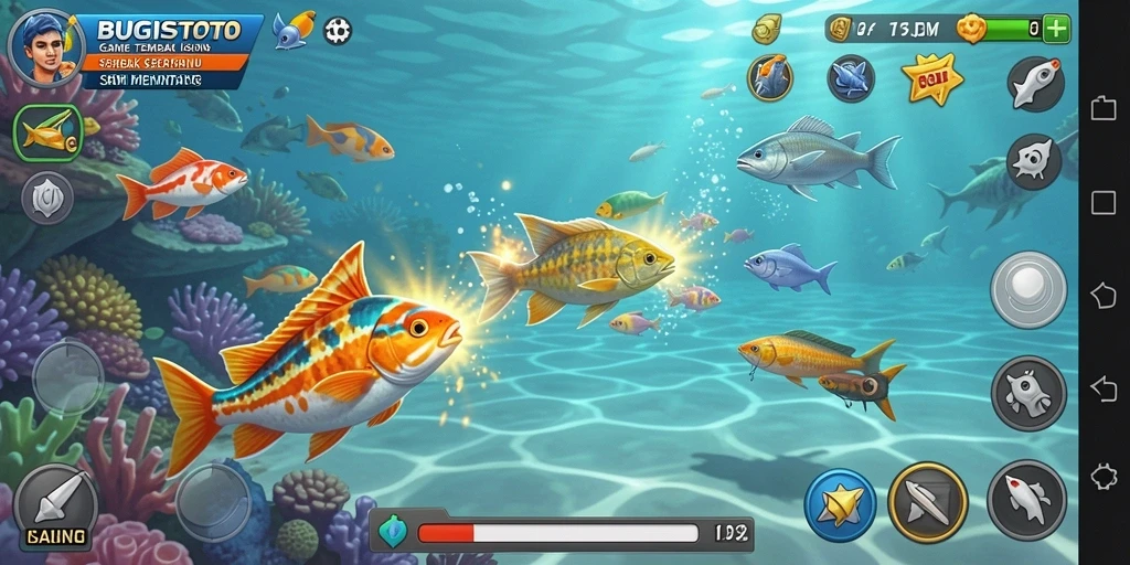 Tampilan menarik dari gameplay Tembak Ikan di BUGISTOTO.