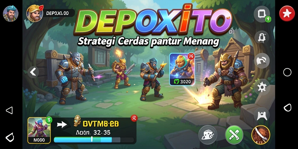Screenshot gameplay DEPOXITO menampilkan pertempuran strategis yang mendebarkan.
