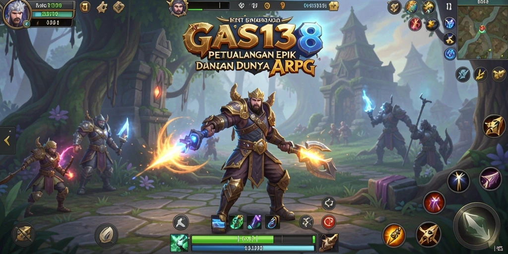 Tampilan gameplay ARPG GAS138 yang mengesankan dan dinamis.