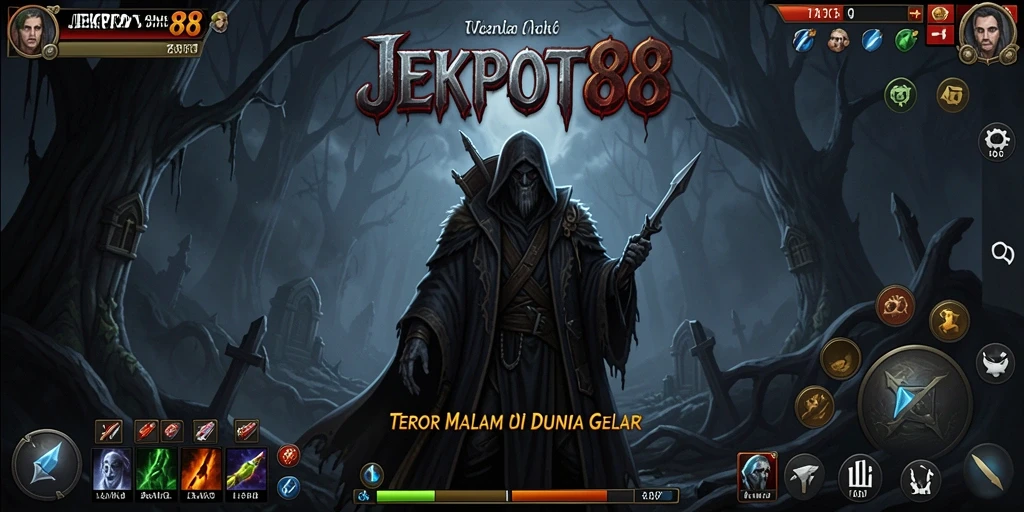 Screenshot menampilkan adegan menakutkan dalam game JEKPOT88.