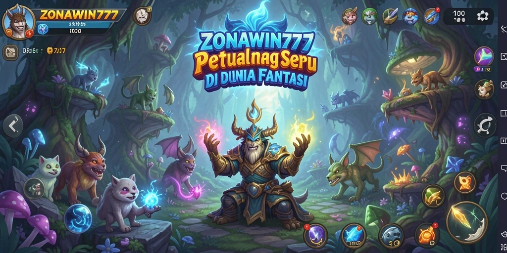 Screenshot gameplay ZONAWIN777 yang menunjukkan aksi seru di dunia petualangan.